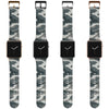 Gray Green Camo Apple Leather Watch Band