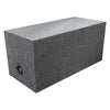 Empty Woofer Box (2)12" Qpower Square Style; *mspq12e*