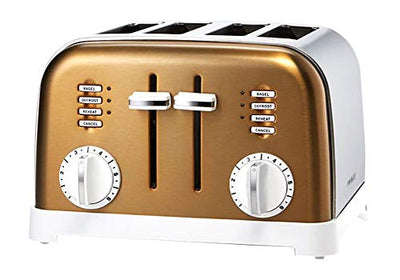 Cuisinart CPT-180 Metal Classic 4-Slice Toaster, White/Gold