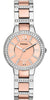 Fossil Virginia Rose Dial Crystal Two-tone Es3405 Women's Watch