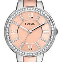 Fossil Virginia Rose Dial Crystal Two-tone Es3405 Women's Watch