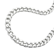 Bracelet, Flat Curb Chain, Silver 925, 19cm