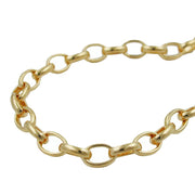 Bracelet, Anchor Chain, Oval, Gold-plated, 19cm