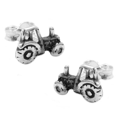 Stud Earrings Tractor Silver 925