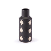 4.3" X 4.3" X 10.8" Small Black And Beige Bottle