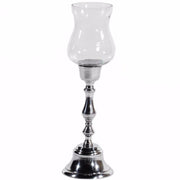 Metal-Glass Candle Holder, Clear