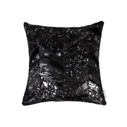 18" x 18" x 5" Black and Silver Pillow