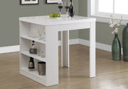36" White Rectangular Manufactured Wood Dining Table