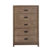 Wooden Chest with 5 Drawers, Brown