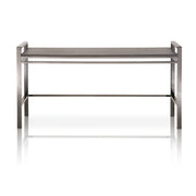 Metal Base Sofa Table With Wooden Top Black Wash