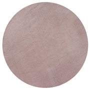 8' Round Polyester Rose Pink Area Rug