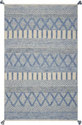 5' x 7' Polyester Denim Area Rug