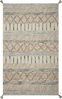 6' x 9' Polyester Greige Area Rug