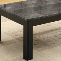 52.25" Black Particle Board And Mdf Three Pieces Table Set With A Grey Top