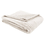 50"x 60" Throw Ivory Ultra Soft Ribbed Style