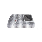 50" X 60" Grey And White Modern Contemporary Heated  Throw Blankets