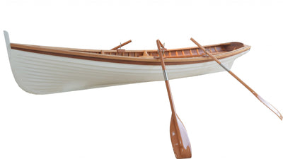 Clinker Built Whitehall Row Boat Model Sculpture