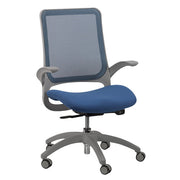 24.4" X 22.4" X 38" Blue Mesh / Fabric Office Chair