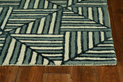 144" X 180" Navy or Charcoal Wool or Viscose Rug