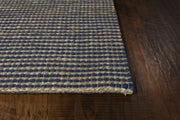 78" X 114" Blue Wool or Jute Rug