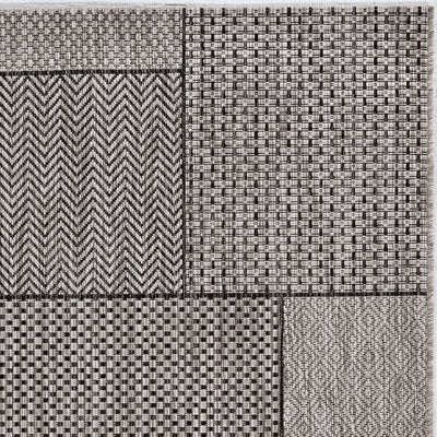 3'x5' Grey Polypropylene Area Rug