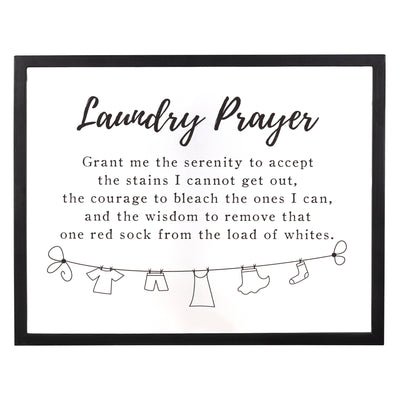 Black And White Laundry Prayer Wall Art
