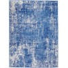 4’ x 6’ Blue and Ivory Abstract Splash Area Rug