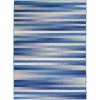 4’ x 6’ Blue and Ivory Halftone Stripe Area Rug