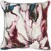 Multicolor Acrylic Pour Throw Pillow