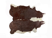 6' X 7' Brown and White Natural Cowhide Area Rug