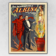 11" X 14" The Incomparable Albini Vintage Magic Poster Wall Art