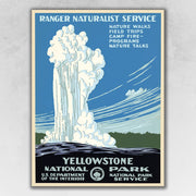 11" x 14" Yellowstone National Park c1938 Vintage Travel Poster Wall Art