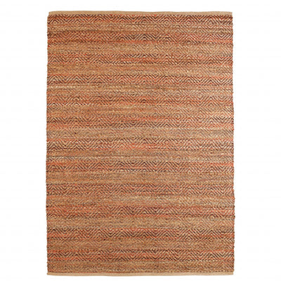 5’ x 8’ Burgundy and Tan Ombre Area Rug