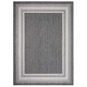 8’ x 10’ Gray Framed Indoor Outdoor Area Rug