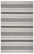 8’ x 10’ Gray Stripe Indoor Outdoor Area Rug