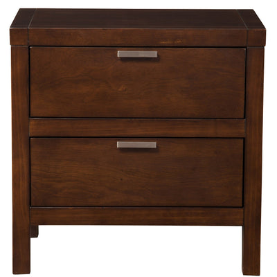 Cappuccino Contempo Wooden Two Drawer Nightstand
