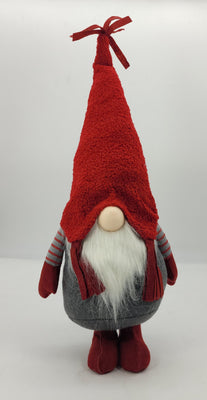 Red Fuzzy Hat Standing Gnome