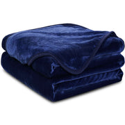 Blue Woven Polyester Solid Color Twin Xl Blanket