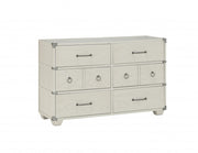 54" Gray Finish Manufactured Wood Six Drawer Standard Dresser