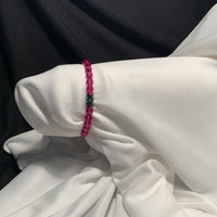 Swarovski Fuchsia & Single Montana Crystal Bead Bracelet