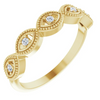 14K Gold .07 CTW Natural Diamond Evil Eye Stackable Ring