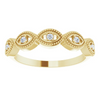 14K Gold .07 CTW Natural Diamond Evil Eye Stackable Ring