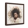 Baby in a Flower Gallery Canvas Wraps, Square Frame