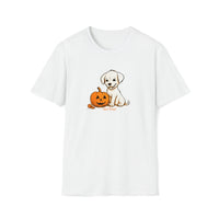 Halloween Puppy Treat Please Unisex Softstyle T-Shirt