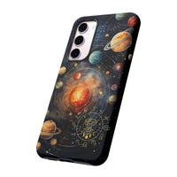 Mystical Galaxy & Gemini Zodiac Cell Phone Tough Case