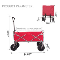 Outdoor Garden Multipurpose Micro Collapsible Beach Trolley Cart Camping Folding Wagon