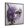 Purple Iris Flower Violet Eye Iris Framed Canvas