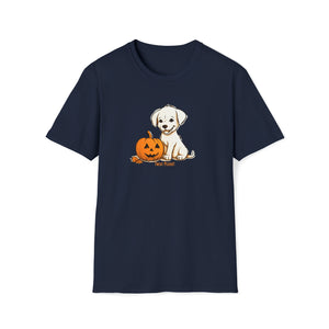 Halloween Puppy Treat Please Unisex Softstyle T-Shirt