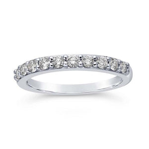 14K White Gold 10 Diamond-Set Ring