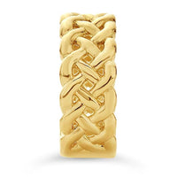 14K Yellow Gold 8mm Woven Band